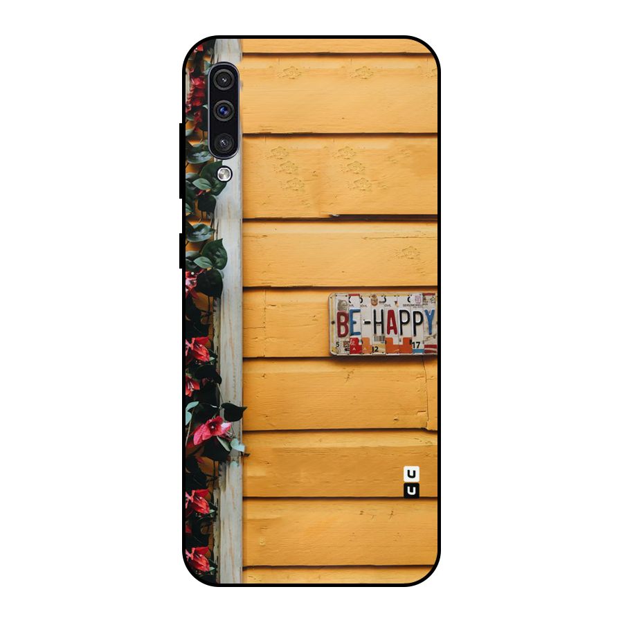 Be Happy Yellow Wall Metal Back Case for Galaxy A30s