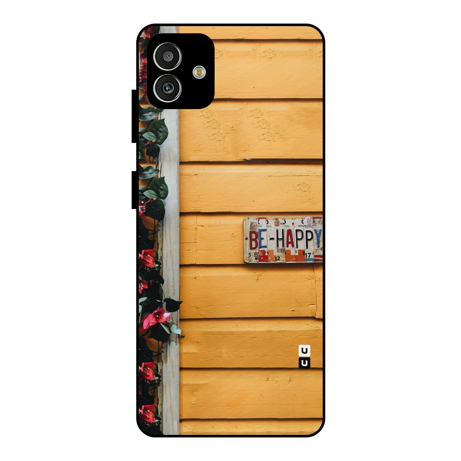 Be Happy Yellow Wall Metal Back Case for Galaxy M13 5G