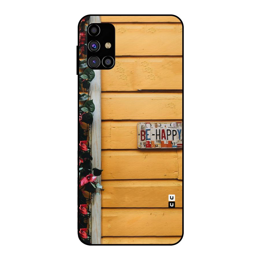 Be Happy Yellow Wall Metal Back Case for Galaxy M31s
