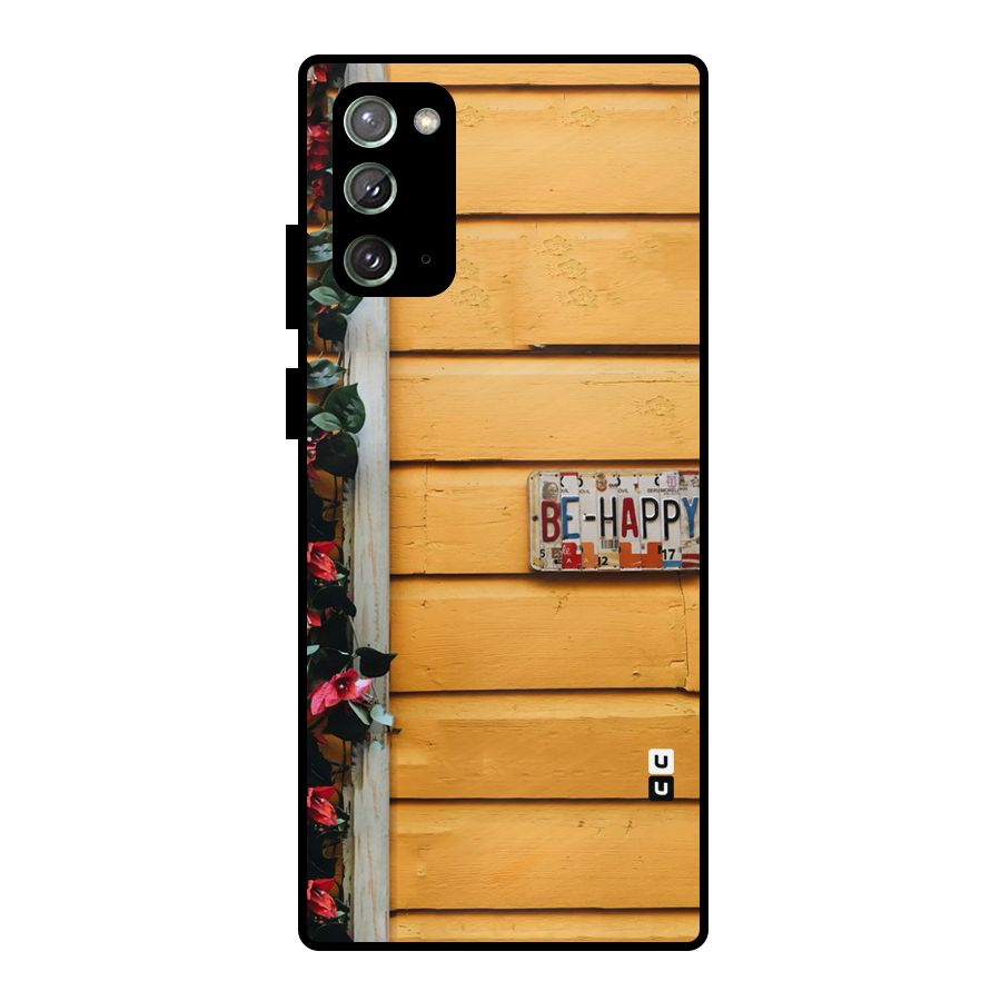 Be Happy Yellow Wall Metal Back Case for Galaxy Note 20