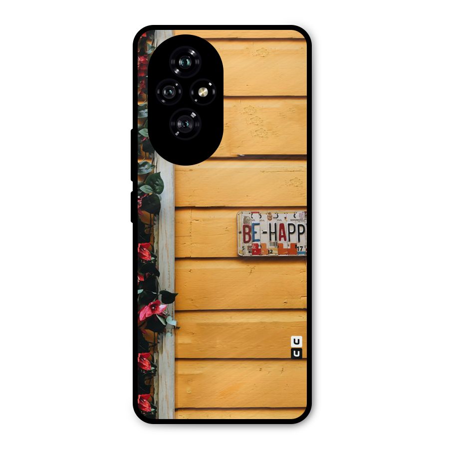 Be Happy Yellow Wall Metal Back Case for Honor 200