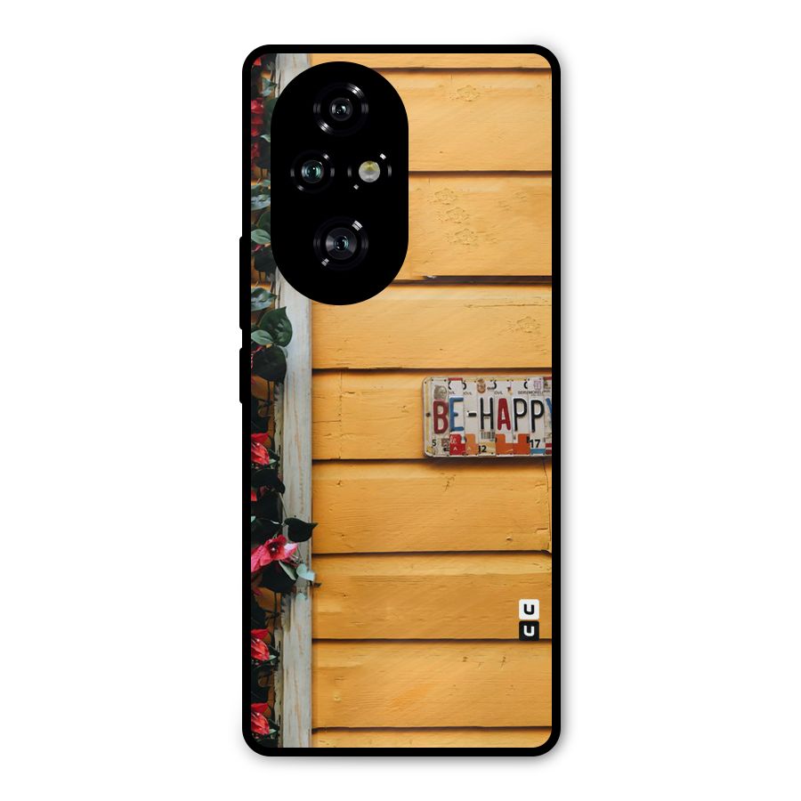 Be Happy Yellow Wall Metal Back Case for Honor 200 Pro