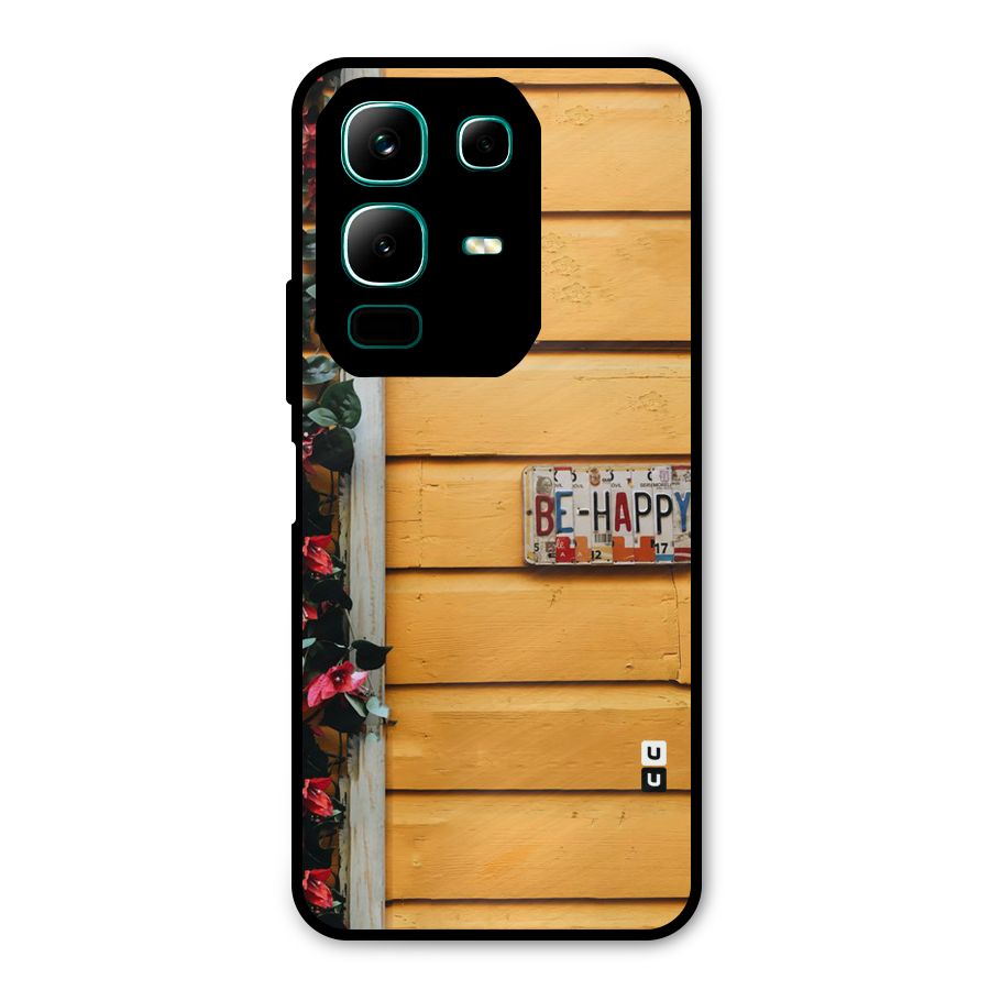 Be Happy Yellow Wall Metal Back Case for Infinix Note 50x