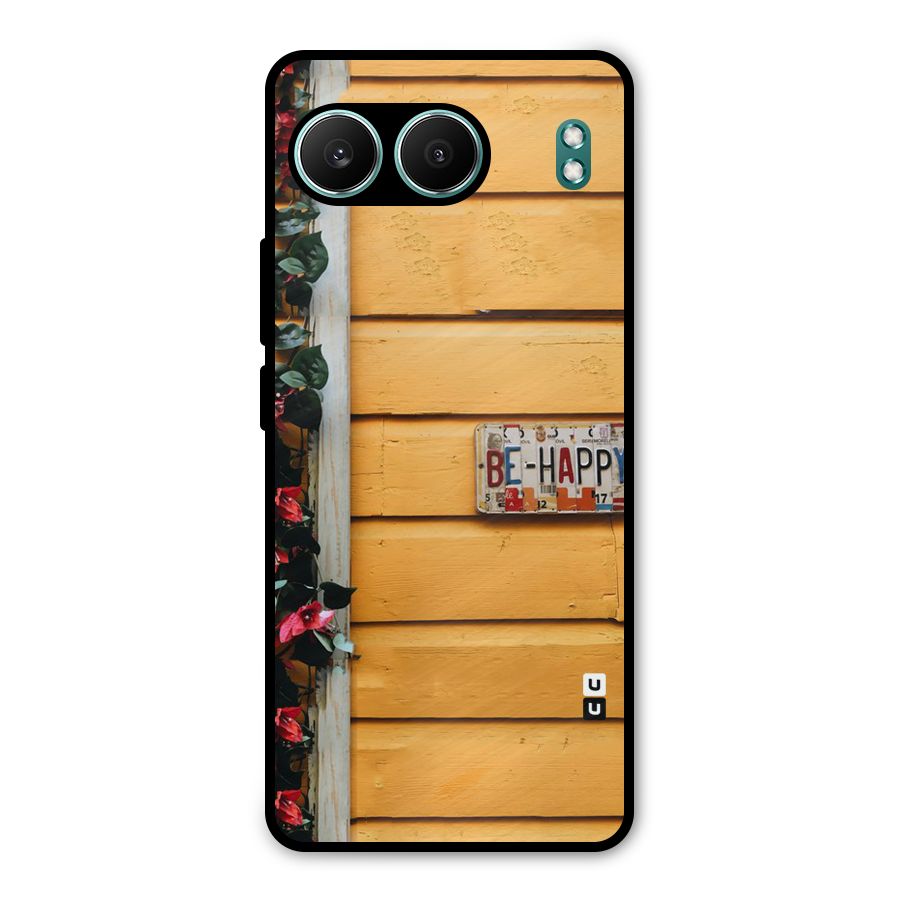 Be Happy Yellow Wall Metal Back Case for OnePlus Nord 4