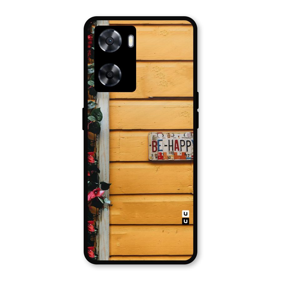 Be Happy Yellow Wall Metal Back Case for OnePlus Nord N20 SE
