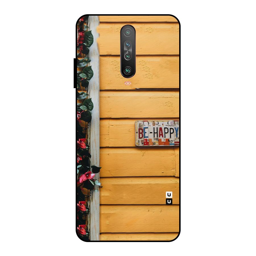 Be Happy Yellow Wall Metal Back Case for Poco X2