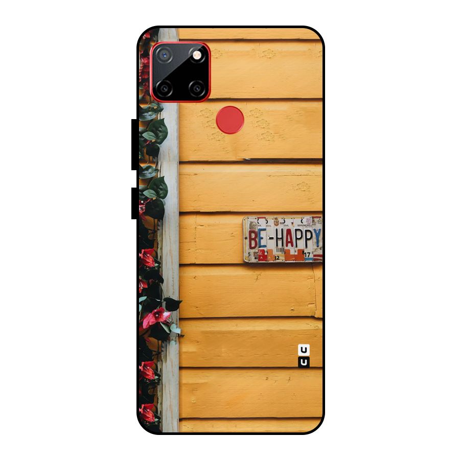 Be Happy Yellow Wall Metal Back Case for Realme C12