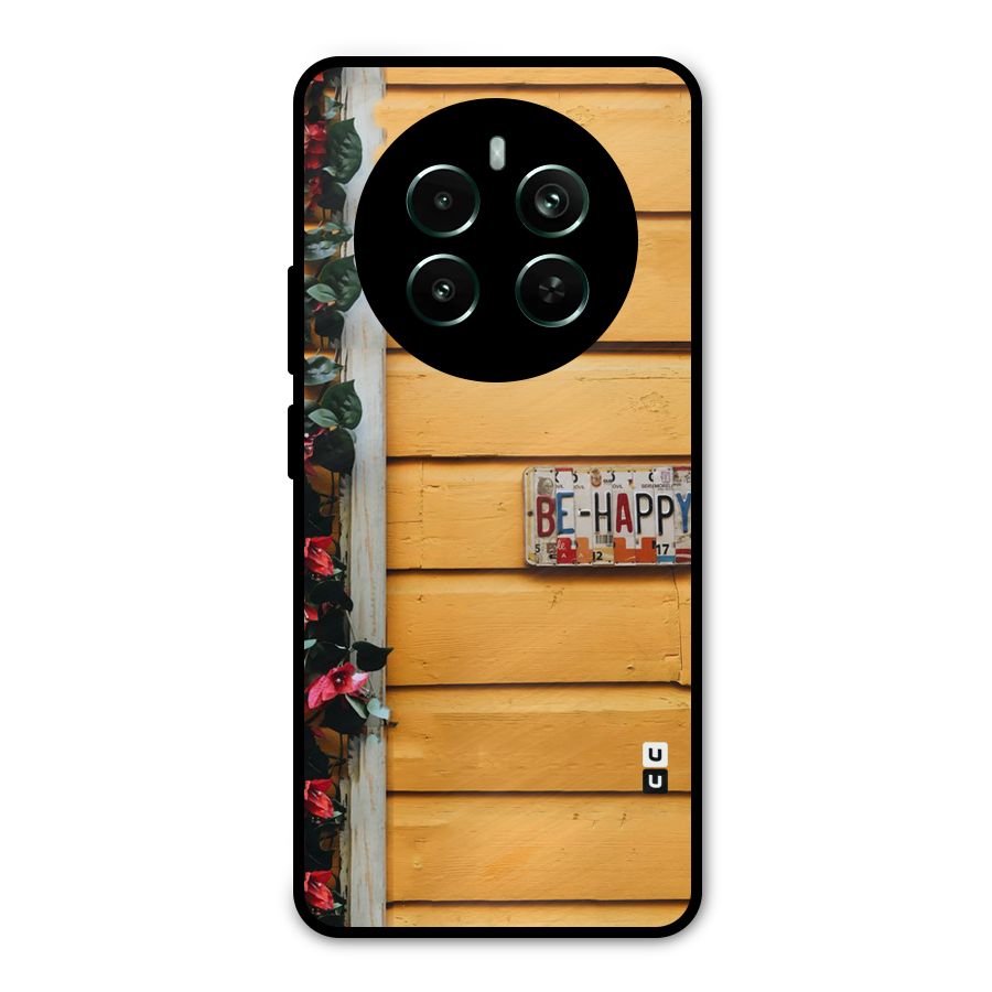 Be Happy Yellow Wall Metal Back Case for Realme Narzo 70 Pro