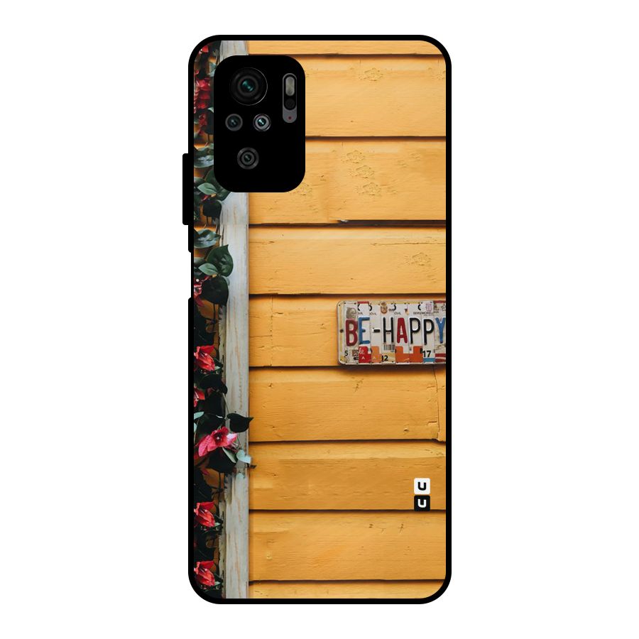 Be Happy Yellow Wall Metal Back Case for Redmi Note 10S