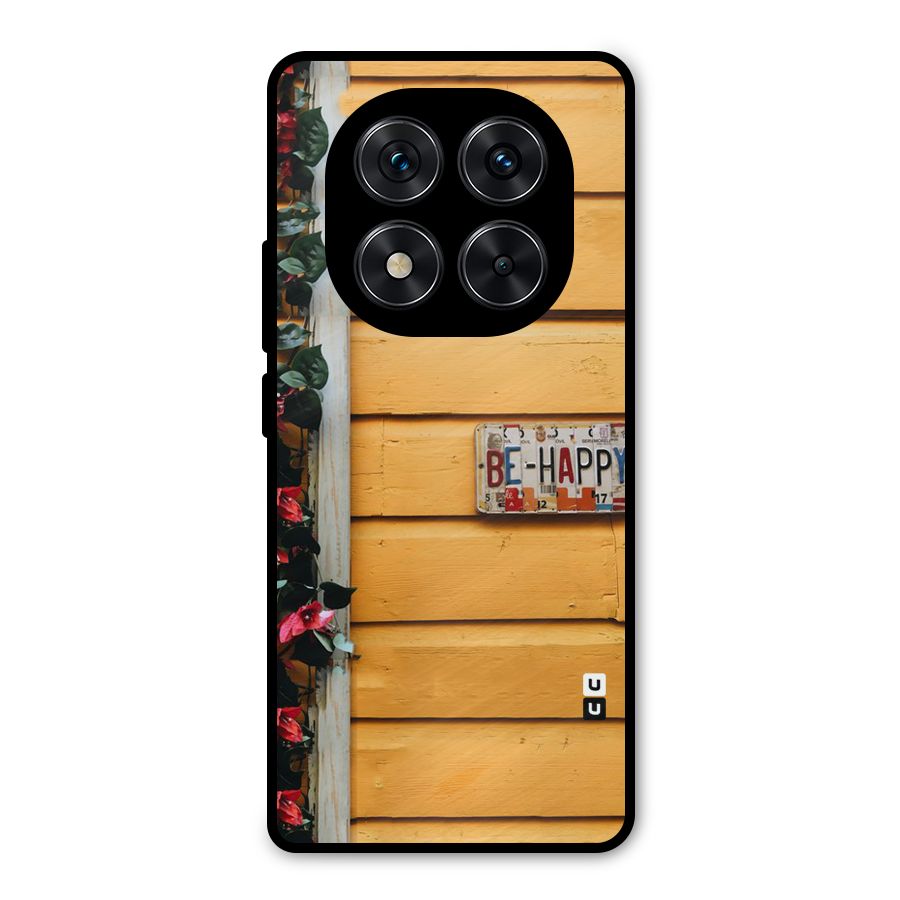 Be Happy Yellow Wall Metal Back Case for Redmi Note 14 Pro 5G