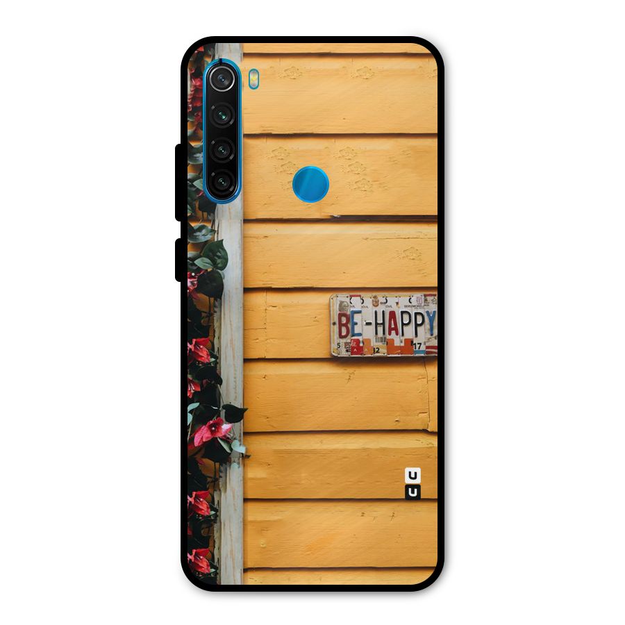 Be Happy Yellow Wall Metal Back Case for Redmi Note 8