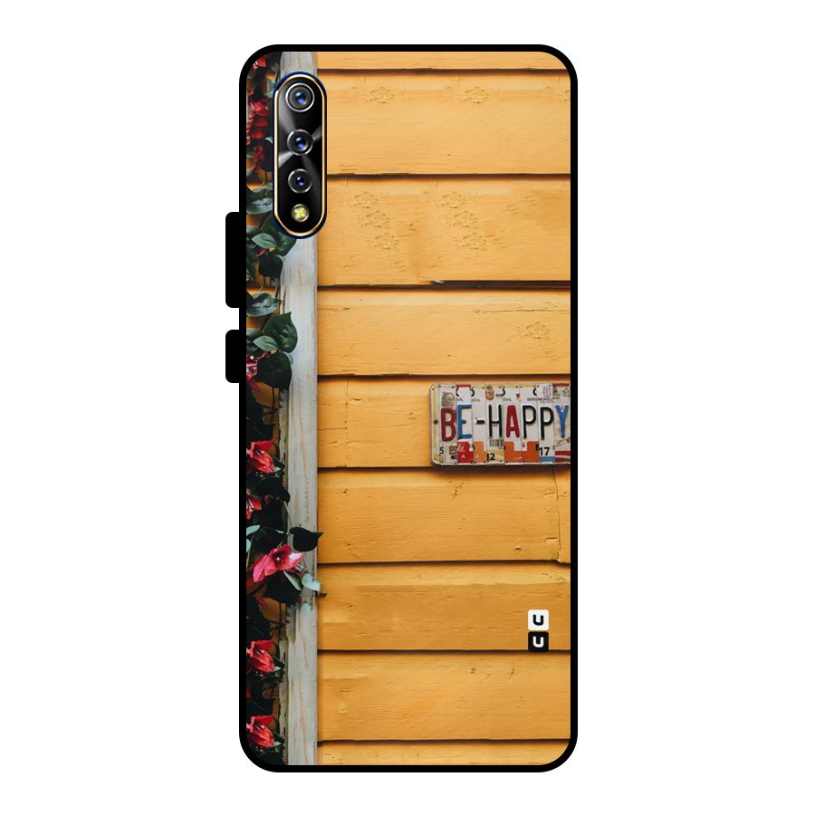 Be Happy Yellow Wall Metal Back Case for Vivo S1