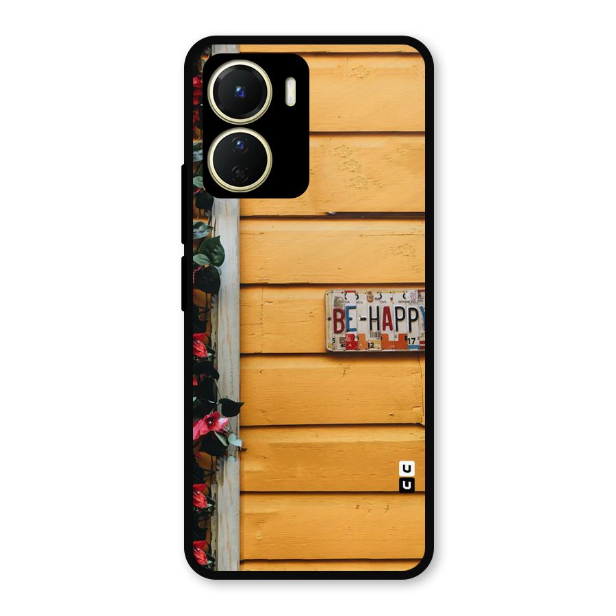 Be Happy Yellow Wall Metal Back Case for Vivo T2x
