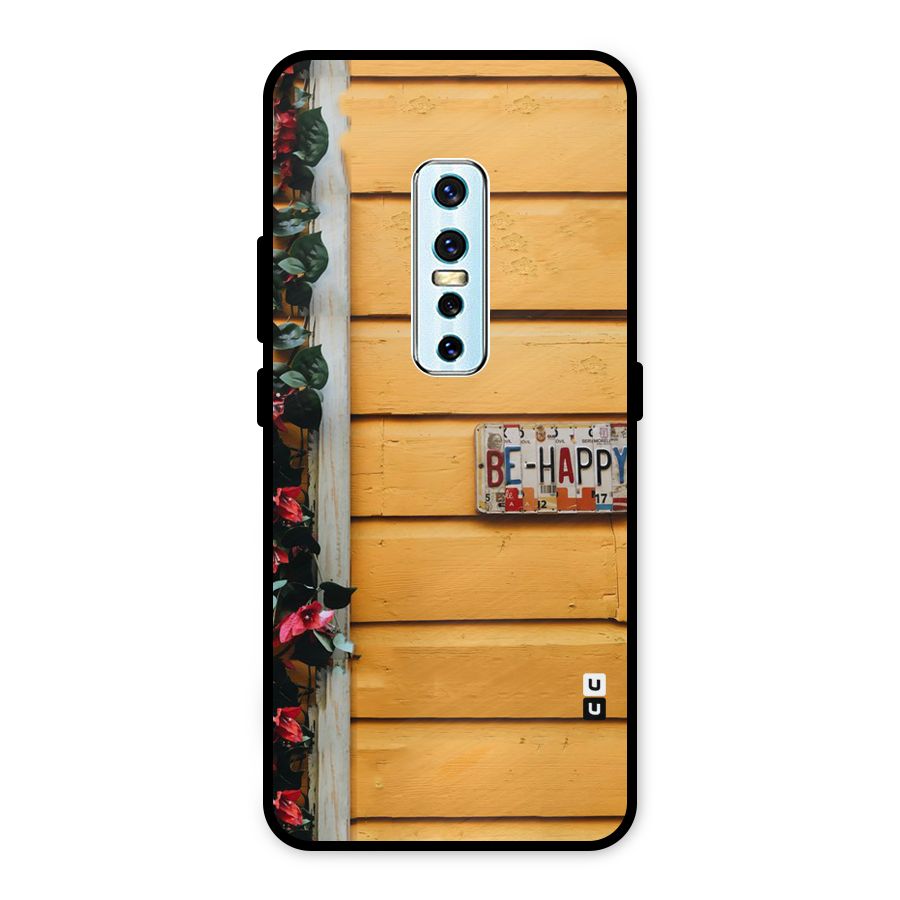 Be Happy Yellow Wall Metal Back Case for Vivo V17 Pro
