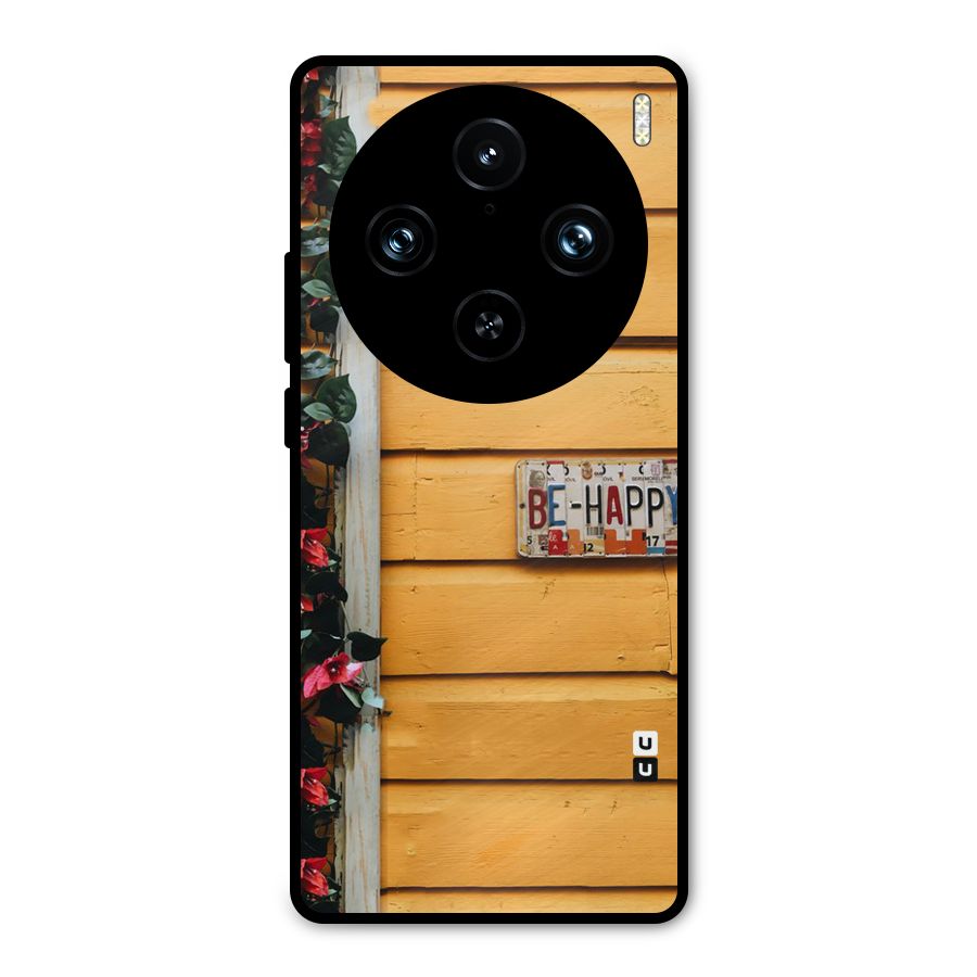 Be Happy Yellow Wall Metal Back Case for Vivo X100 Pro