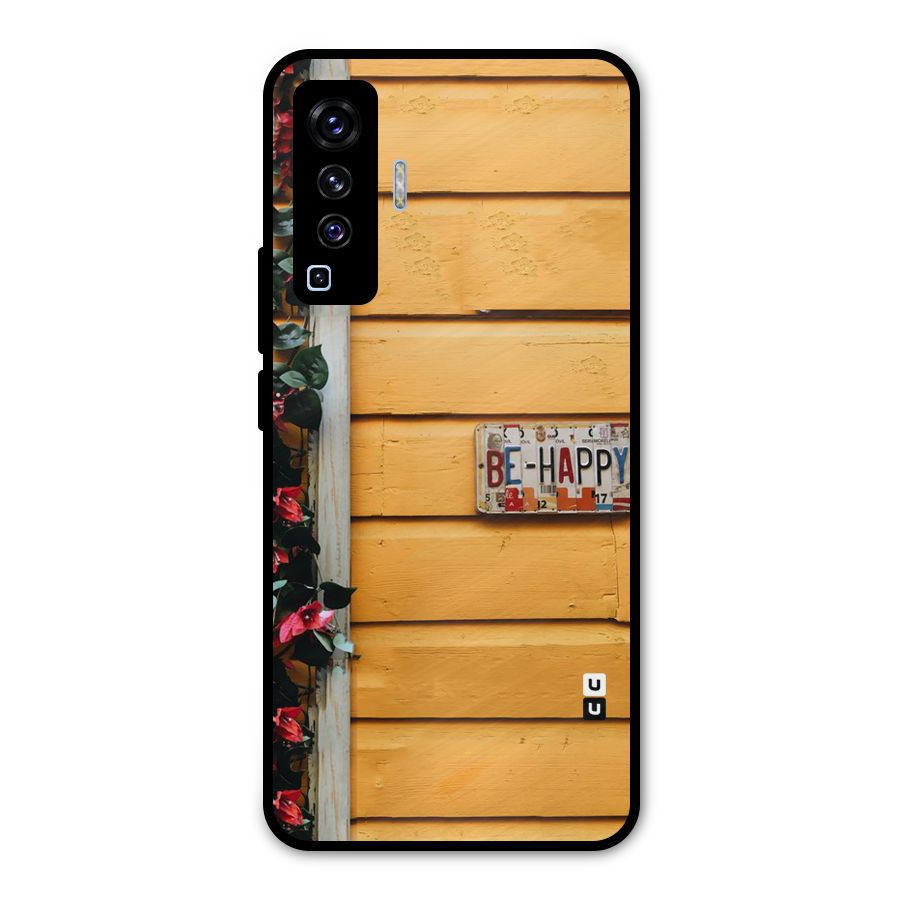 Be Happy Yellow Wall Metal Back Case for Vivo X50
