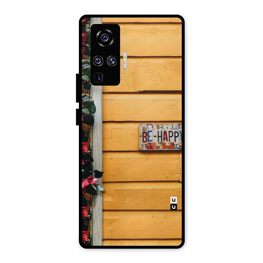 Be Happy Yellow Wall Metal Back Case for Vivo X50 Pro