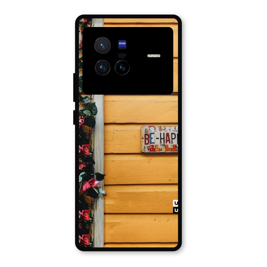 Be Happy Yellow Wall Metal Back Case for Vivo X80