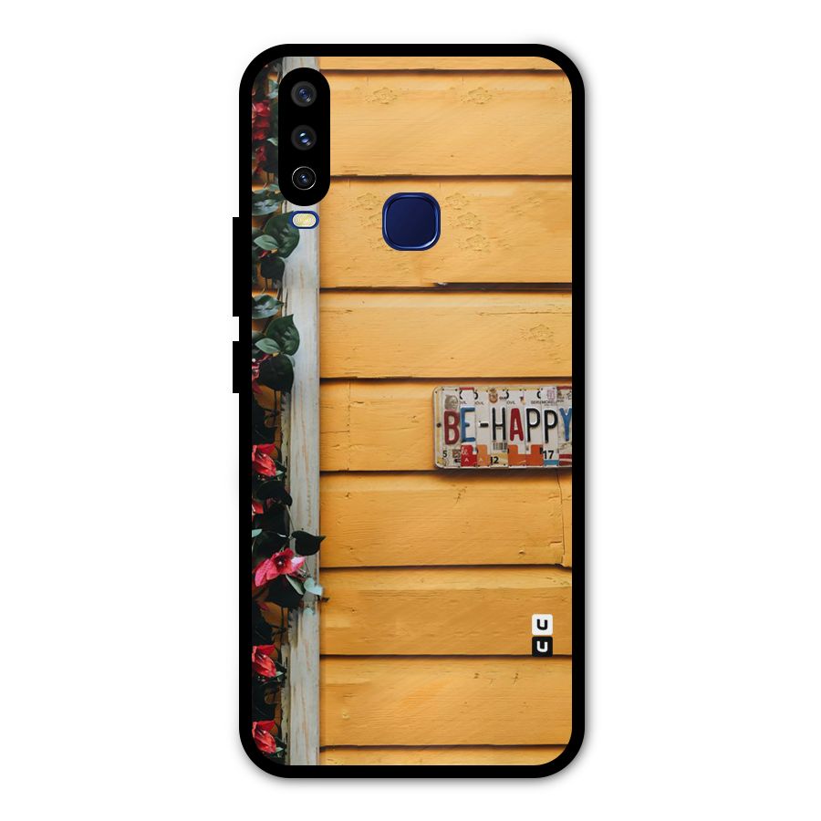 Be Happy Yellow Wall Metal Back Case for Vivo Y15