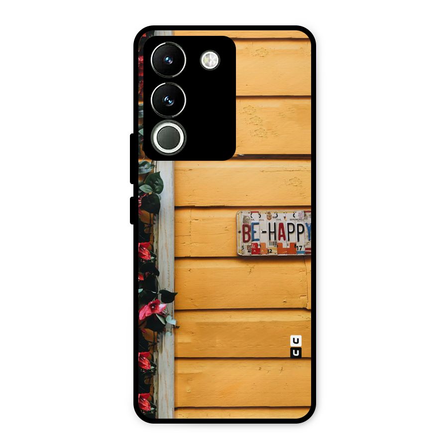 Be Happy Yellow Wall Metal Back Case for Vivo Y200