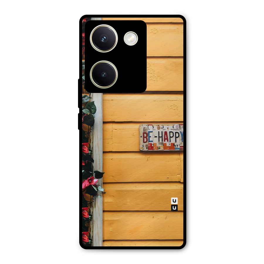 Be Happy Yellow Wall Metal Back Case for Vivo Y200 Pro