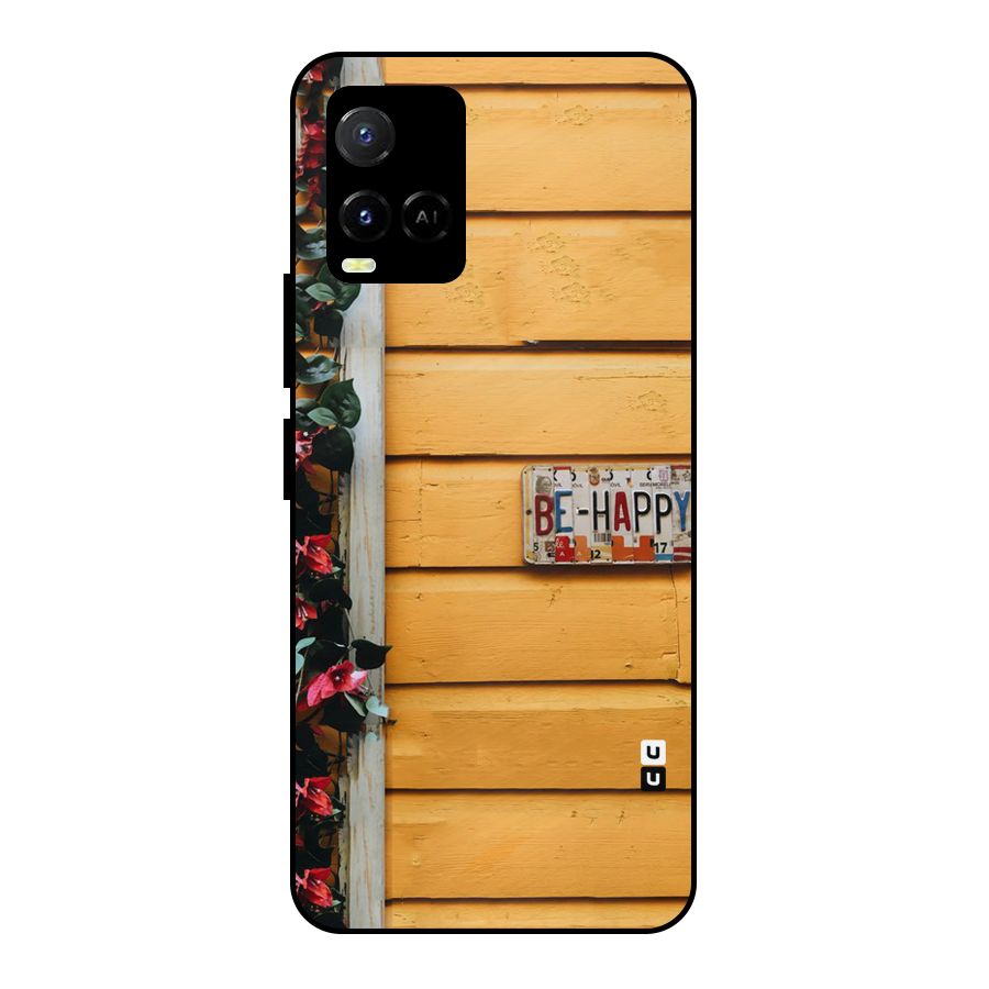 Be Happy Yellow Wall Metal Back Case for Vivo Y21T