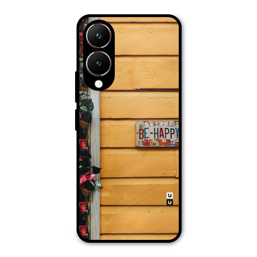 Be Happy Yellow Wall Metal Back Case for Vivo Y28