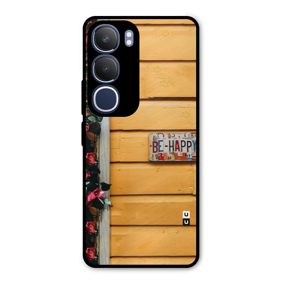 Be Happy Yellow Wall Metal Back Case for Vivo Y29