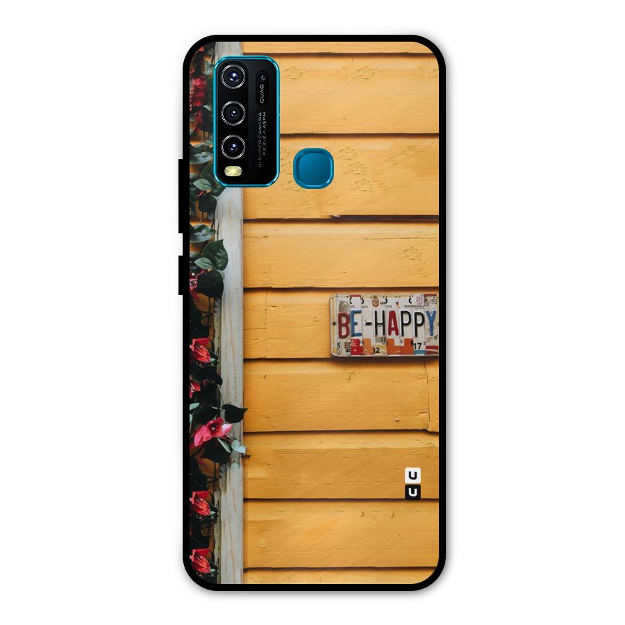 Be Happy Yellow Wall Metal Back Case for Vivo Y30