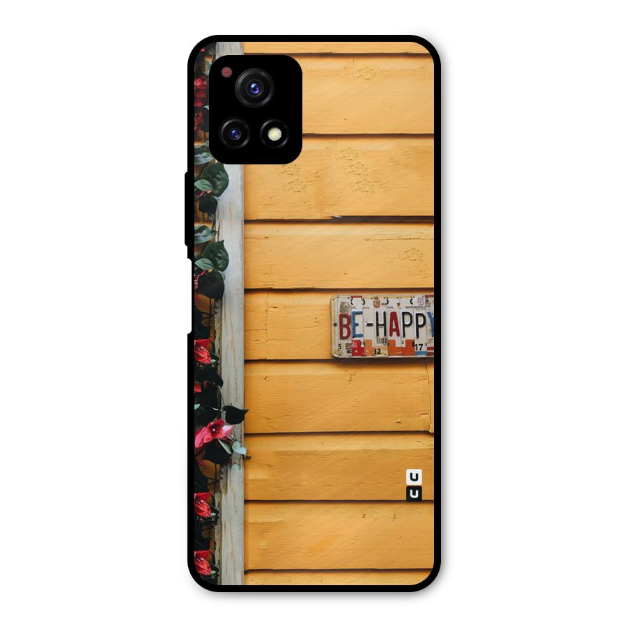 Be Happy Yellow Wall Metal Back Case for Vivo Y72 5G