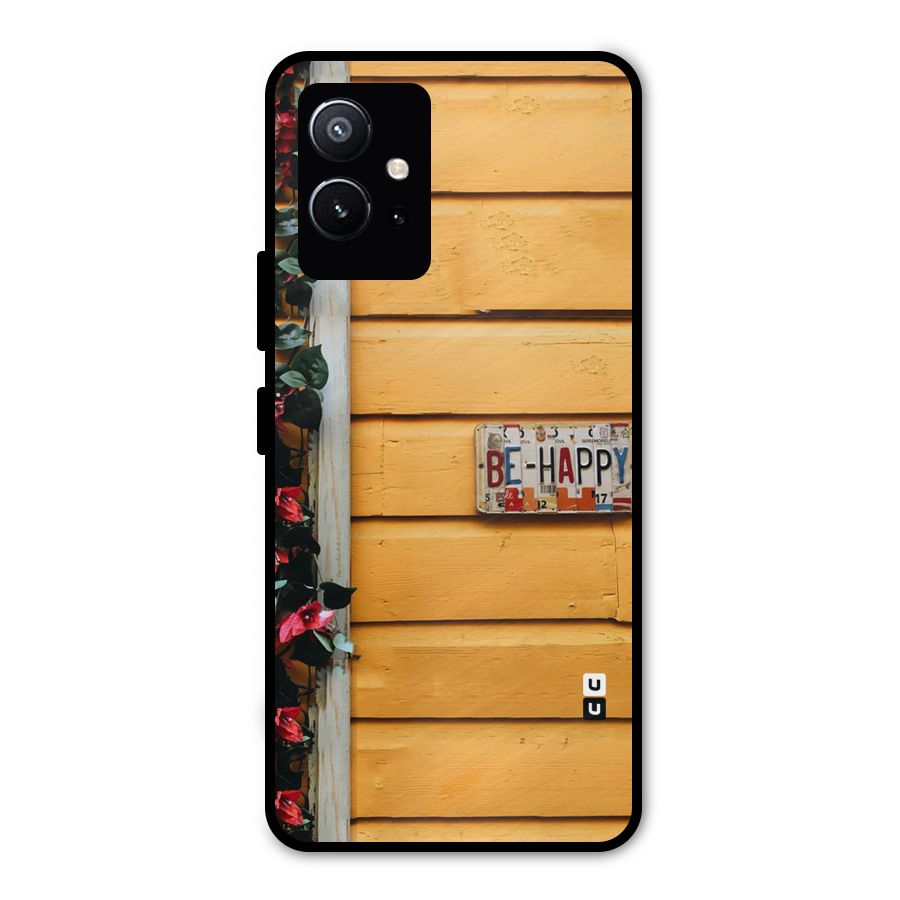 Be Happy Yellow Wall Metal Back Case for Vivo Y75 5G
