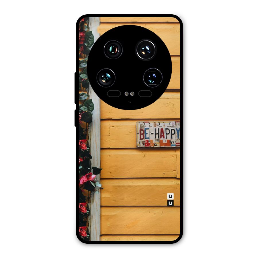 Be Happy Yellow Wall Metal Back Case for Xiaomi 14 Ultra