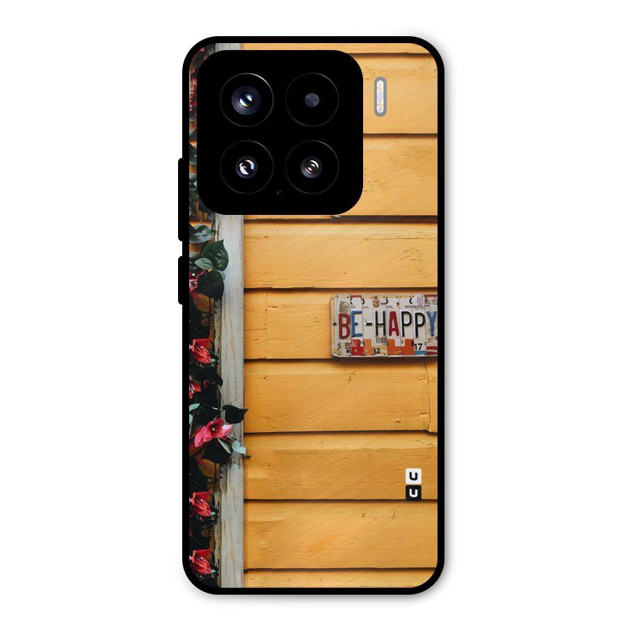 Be Happy Yellow Wall Metal Back Case for Xiaomi 15