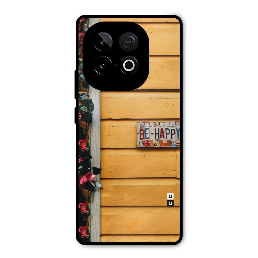 Be Happy Yellow Wall Metal Back Case for iQOO Neo 10