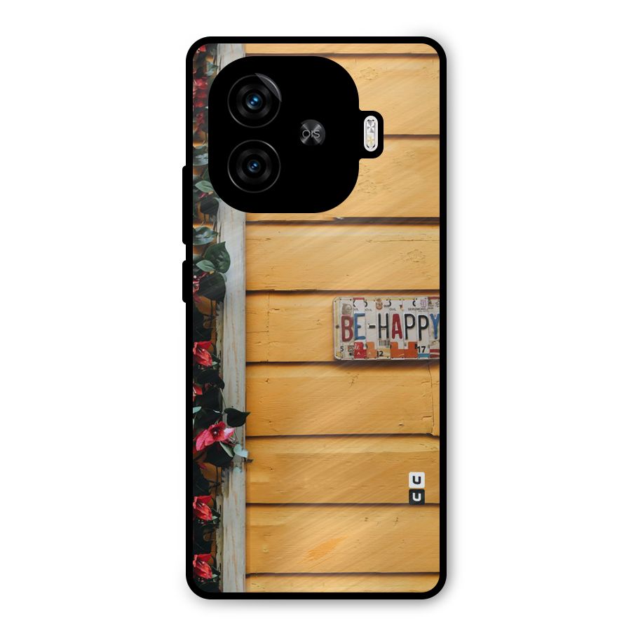 Be Happy Yellow Wall Metal Back Case for iQOO Neo 10R
