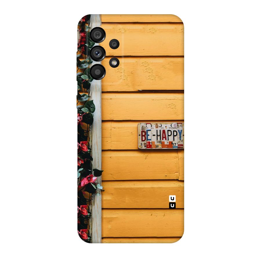 Be Happy Yellow Wall Original Polycarbonate Back Case for Galaxy A73 5G