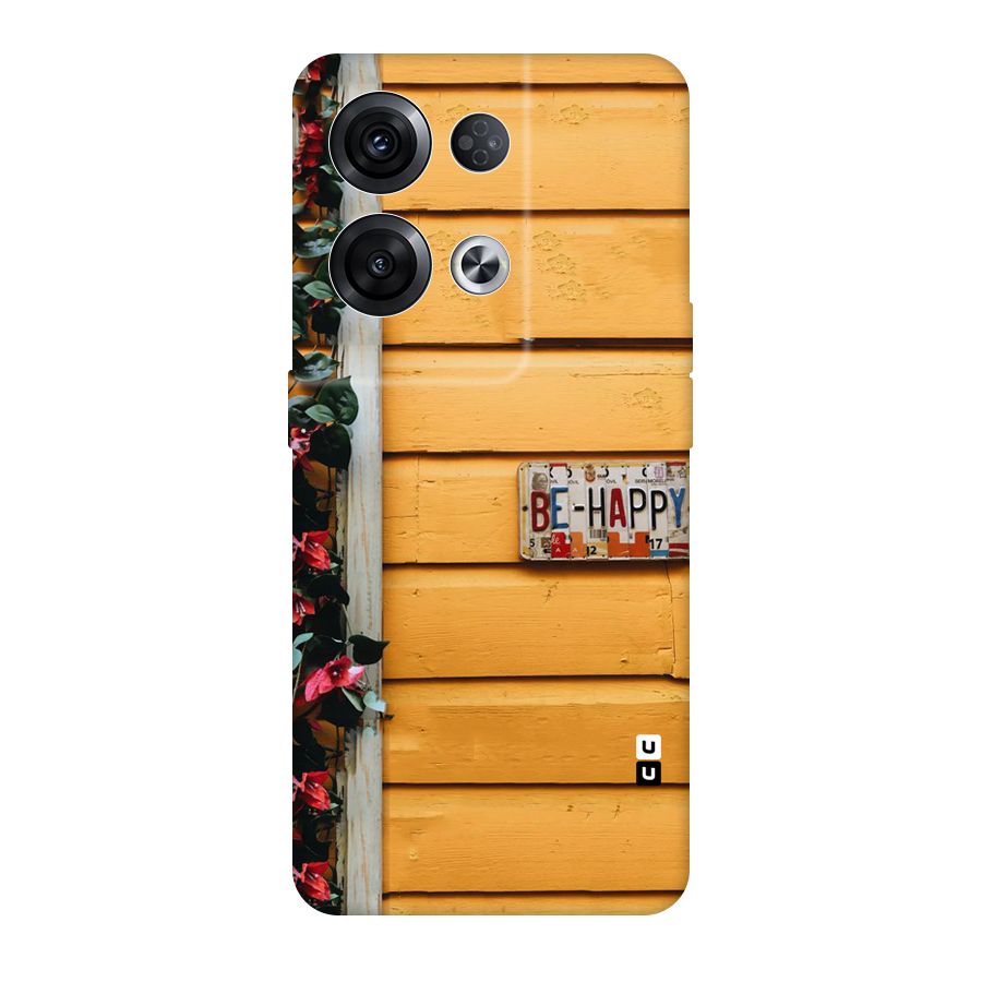 Be Happy Yellow Wall Original Polycarbonate Back Case for Oppo Reno8 Pro 5G