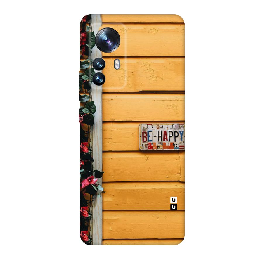 Be Happy Yellow Wall Original Polycarbonate Back Case for Xiaomi 12 Pro
