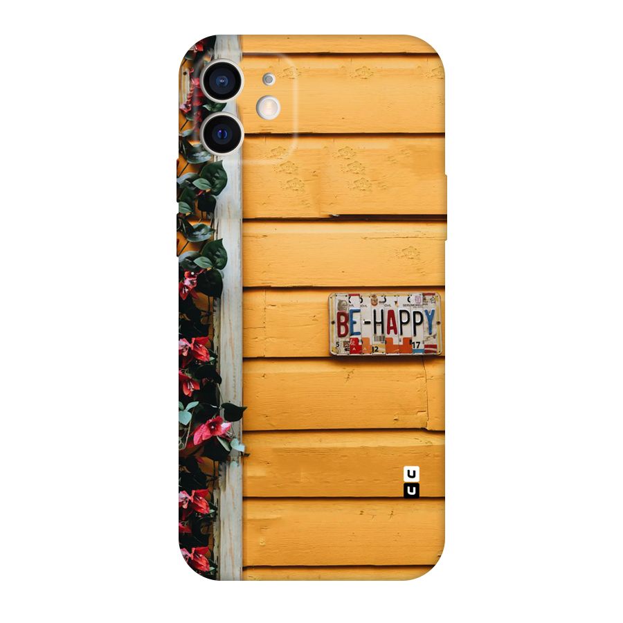 Be Happy Yellow Wall Original Polycarbonate Back Case for iPhone 12