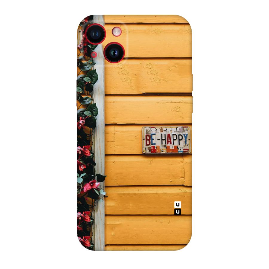 Be Happy Yellow Wall Original Polycarbonate Back Case for iPhone 14 Plus