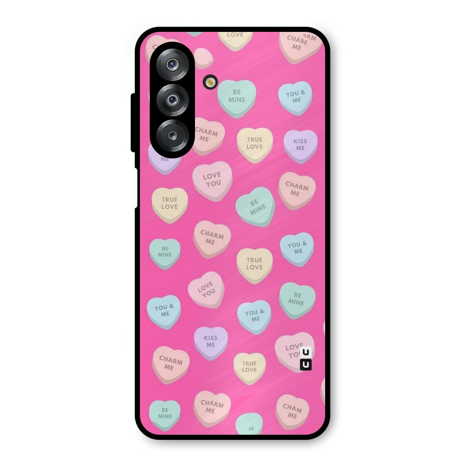 Be Mine Hearts Pattern Metal Back Case for Galaxy A26