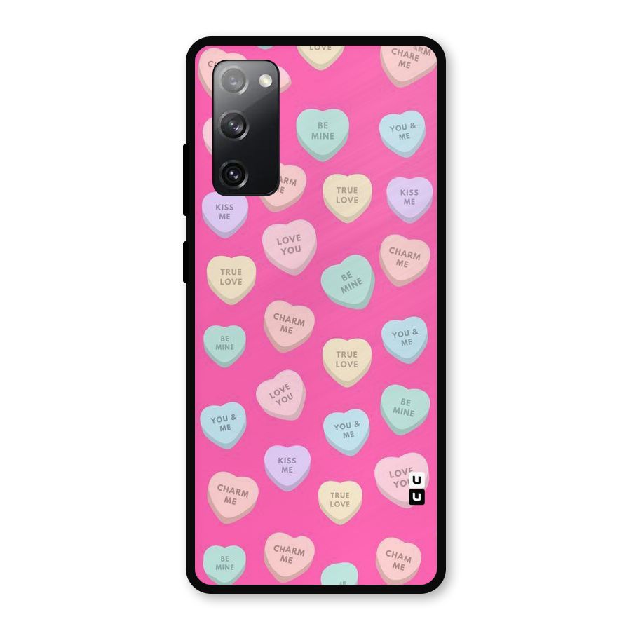 Be Mine Hearts Pattern Metal Back Case for Galaxy S20 FE