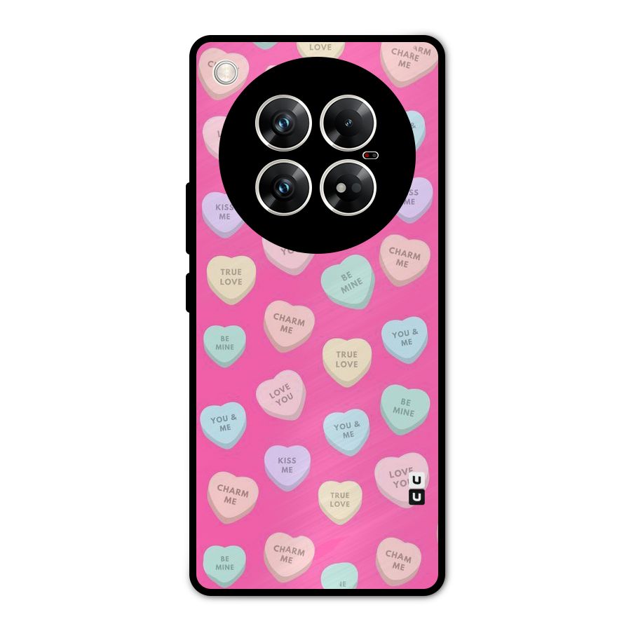 Be Mine Hearts Pattern Metal Back Case for Infinix Zero 40 5G