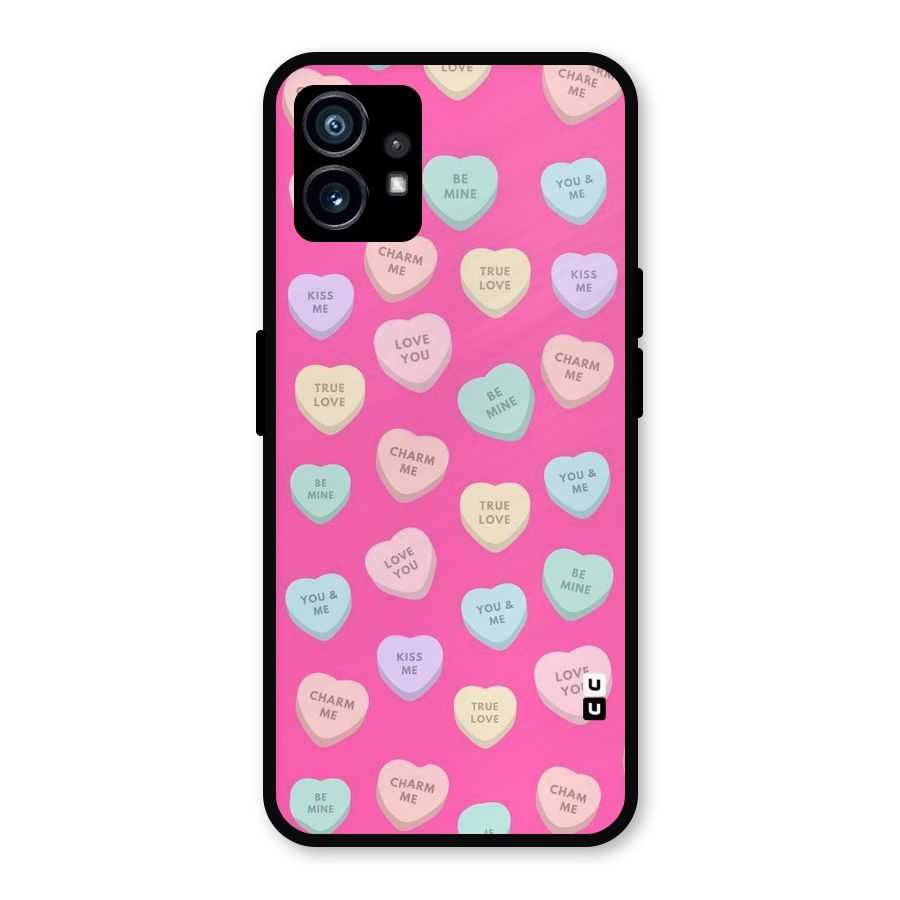 Be Mine Hearts Pattern Metal Back Case for Nothing Phone 1