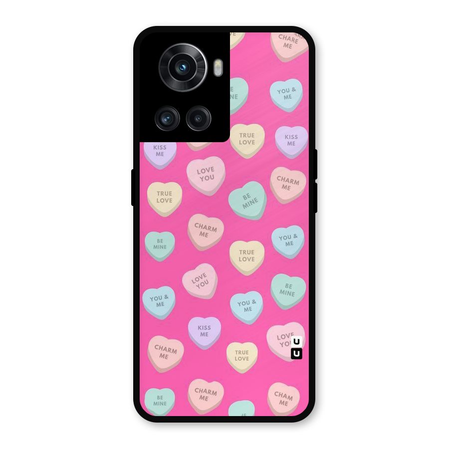 Be Mine Hearts Pattern Metal Back Case for OnePlus 10R