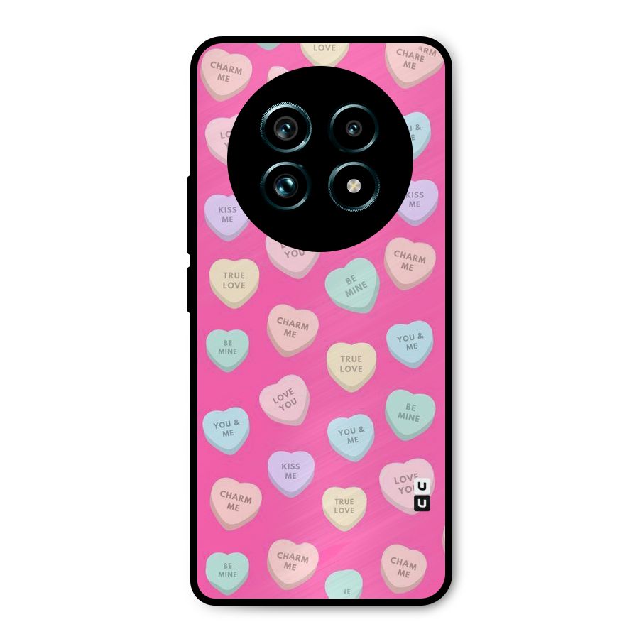 Be Mine Hearts Pattern Metal Back Case for Realme 13 Pro Plus