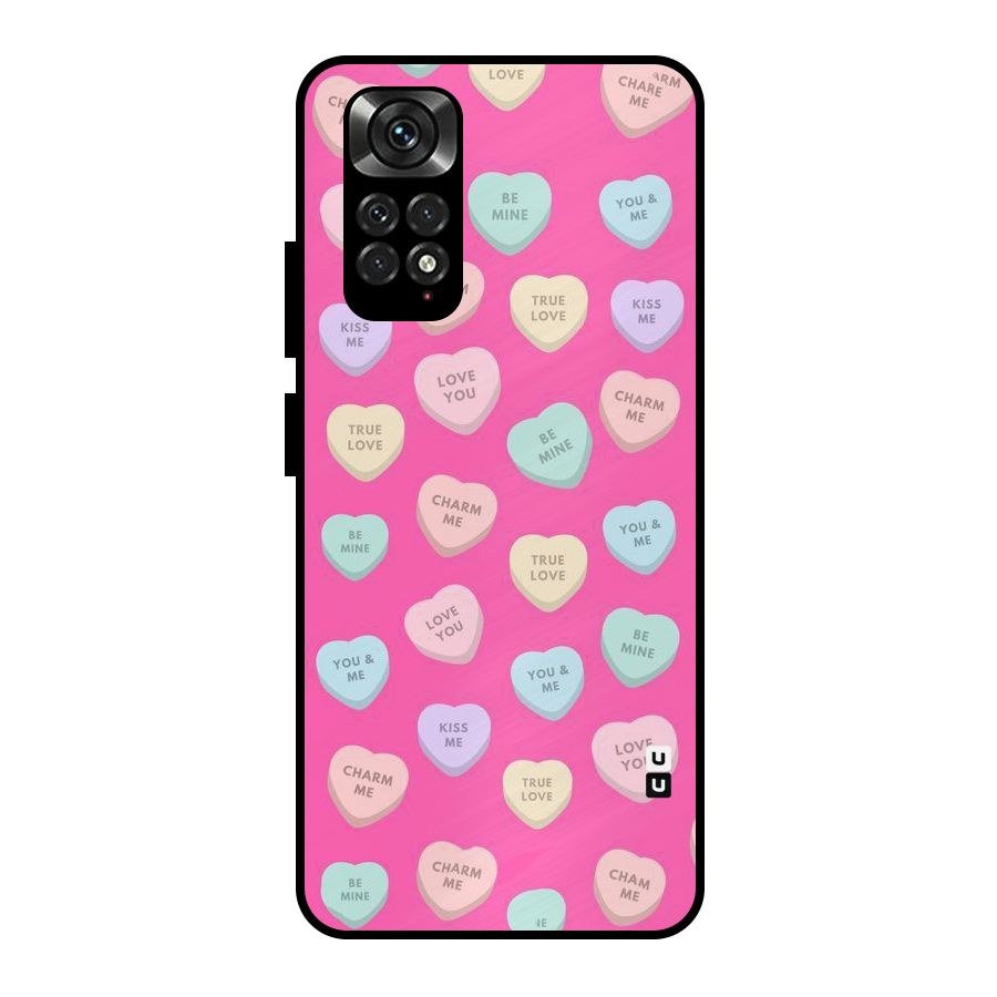 Be Mine Hearts Pattern Metal Back Case for Redmi Note 11 Pro