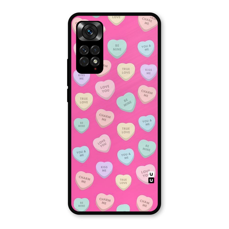 Be Mine Hearts Pattern Metal Back Case for Redmi Note 11s