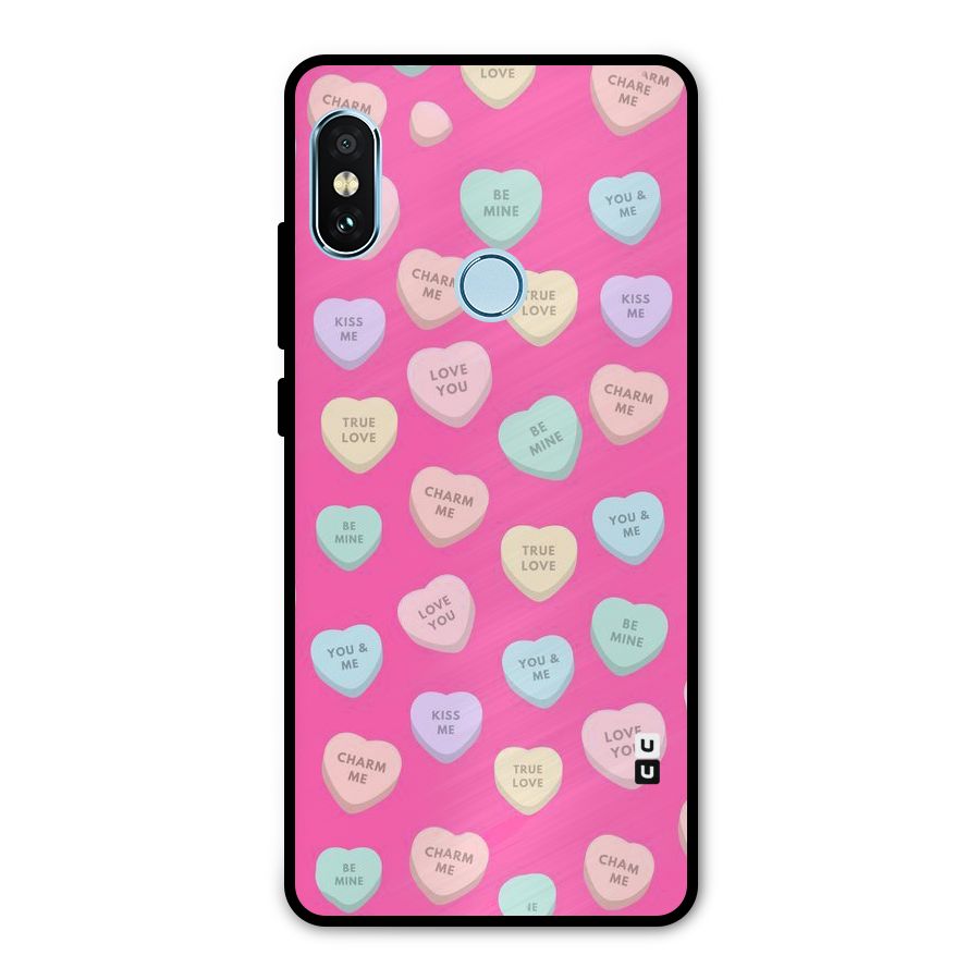 Be Mine Hearts Pattern Metal Back Case for Redmi Note 5 Pro
