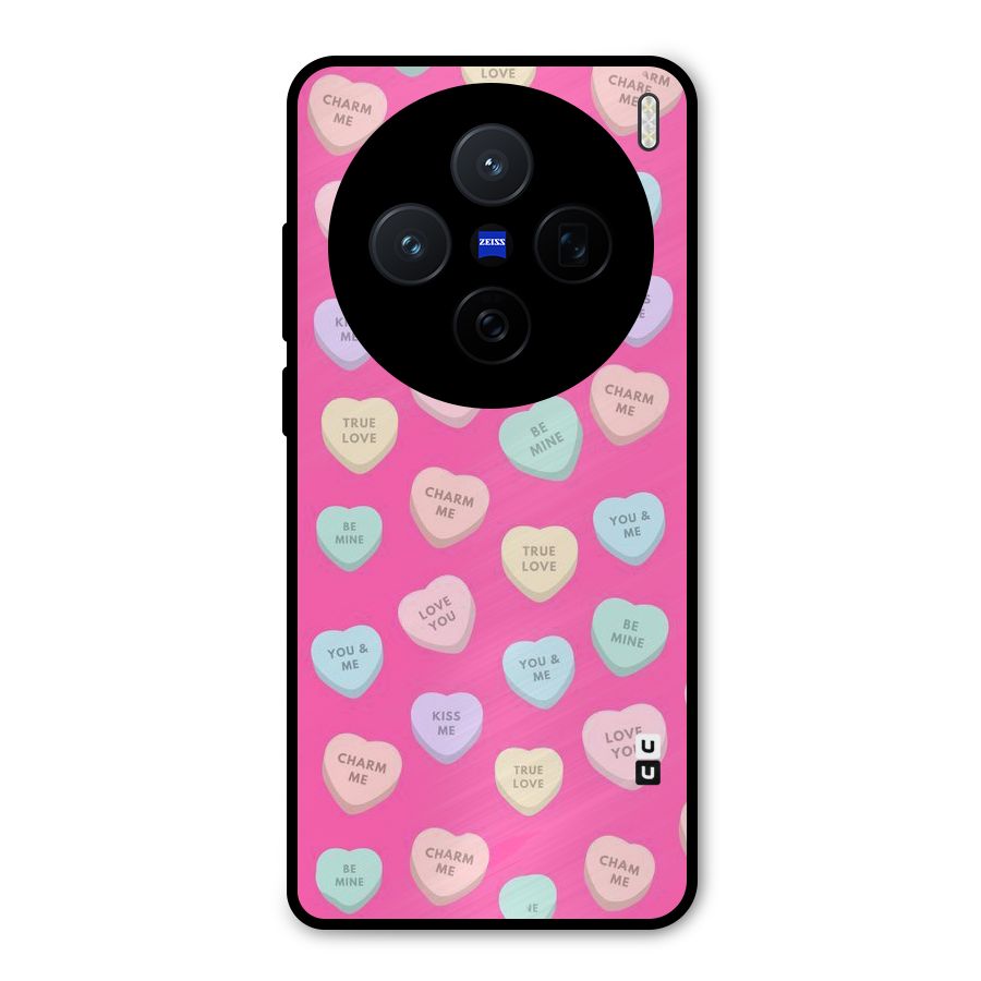 Be Mine Hearts Pattern Metal Back Case for Vivo X200
